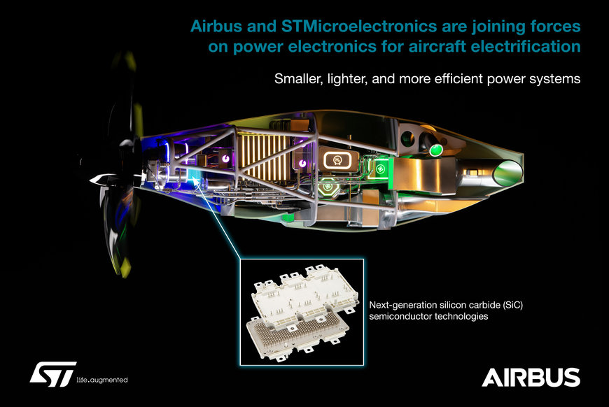 AIRBUS AND STMICROELECTRONICS COLLABORATE ON POWER ELECTRONICS FOR AIRCRAFT ELECTRIFICATION